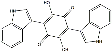 2,5-Bis(1H-indol-3-yl)-3,6-dihydroxy-1,4-benzoquinone Structure