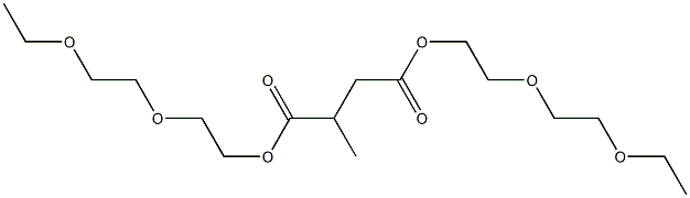 Propane-1,2-dicarboxylic acid bis[2-(2-ethoxyethoxy)ethyl] ester Structure