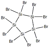 Decabromo-1,2,3,4,5-pentasilacyclopentane Struktur