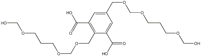 2,5-Bis(9-hydroxy-2,4,8-trioxanonan-1-yl)isophthalic acid,,结构式