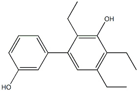 2,4,5-Triethyl-1,1'-biphenyl-3,3'-diol 结构式