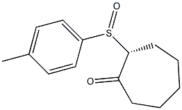 (2R)-2-[(4-メチルフェニル)スルフィニル]シクロヘプタン-1-オン 化学構造式
