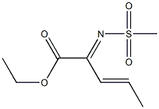 2-(メチルスルホニルイミノ)-3-ペンテン酸エチル 化学構造式