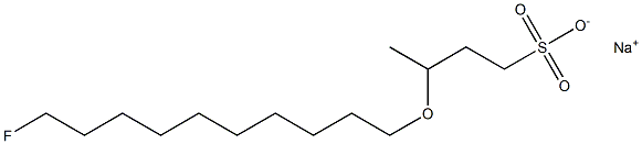 3-(10-フルオロデシルオキシ)-1-ブタンスルホン酸ナトリウム 化学構造式