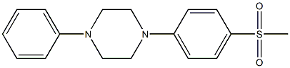 1-[4-(メチルスルホニル)フェニル]-4-フェニルピペラジン 化学構造式