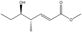 (2E,4S,5R)-5-Hydroxy-4-methyl-2-heptenoic acid methyl ester Structure