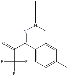 1-(p-Tolyl)-1-[2-methyl-2-(tert-butyl)hydrazono]-3,3,3-trifluoro-2-propanone 结构式