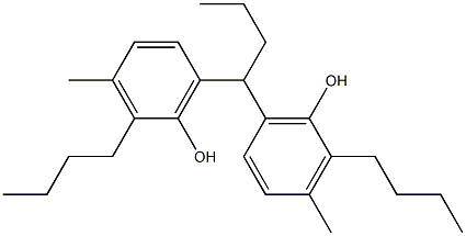 6,6'-Butylidenebis(2-butyl-3-methylphenol) Structure