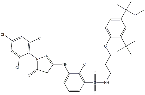 1-(2,4,6-Trichlorophenyl)-3-[2-chloro-3-[3-(2,4-di-tert-pentylphenoxy)propylsulfamoyl]anilino]-5(4H)-pyrazolone