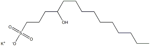 4-Hydroxytetradecane-1-sulfonic acid potassium salt Structure