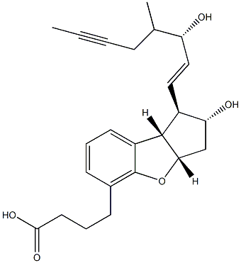 (1R,2R,3aS,8bS)-2,3,3a,8b-Tetrahydro-2-hydroxy-1-[(E,3S)-3-hydroxy-4-methyl-1-octen-6-yn-1-yl]-1H-cyclopenta[b]benzofuran-5-butanoic acid Structure