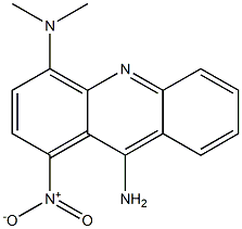 4-(ジメチルアミノ)-9-アミノ-1-ニトロアクリジン 化学構造式