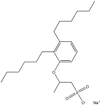 2-(2,3-Dihexylphenoxy)propane-1-sulfonic acid sodium salt