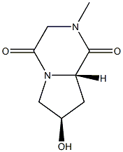 (6S,8R)-4-Methyl-8-hydroxy-1,4-diazabicyclo[4.3.0]nonane-2,5-dione Struktur