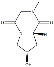 (6S,8R)-4-Methyl-8-hydroxy-1,4-diazabicyclo[4.3.0]nonane-2,5-dione Structure