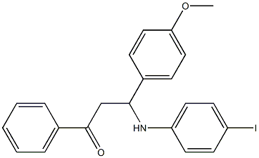 1-(Phenyl)-3-(4-methoxyphenyl)-3-[(4-iodophenyl)amino]propan-1-one