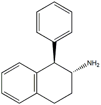 (1R,2R)-1-フェニル-1,2,3,4-テトラヒドロナフタレン-2-アミン 化学構造式