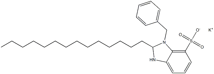 1-Benzyl-2,3-dihydro-2-tetradecyl-1H-benzimidazole-7-sulfonic acid potassium salt Structure