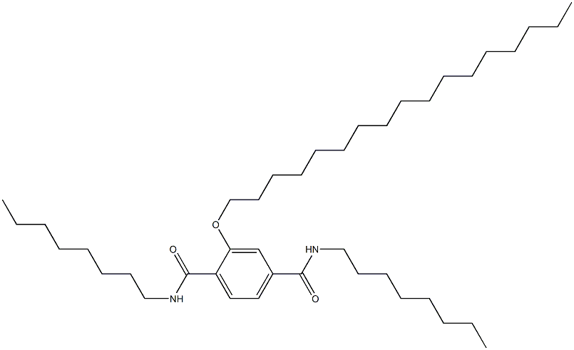 2-(Heptadecyloxy)-N,N'-dioctylterephthalamide Struktur