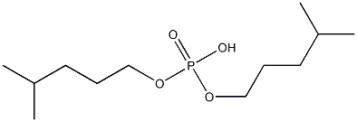 Phosphoric acid hydrogen bis(4-methylpentyl) ester Structure