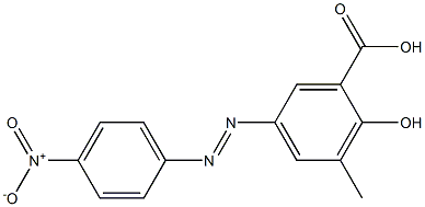 3-Methyl-5-(p-nitrophenylazo)salicylic acid Structure