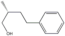 [R,(+)]-2-メチル-4-フェニル-1-ブタノール 化学構造式