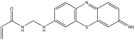 N-[[(3-イミノ-3H-フェノチアジン-7-イル)アミノ]メチル]アクリルアミド 化学構造式
