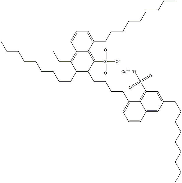 Bis(3,8-dinonyl-1-naphthalenesulfonic acid)calcium salt,,结构式