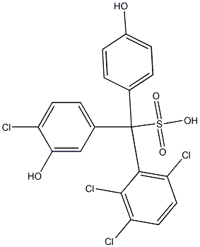 (4-Chloro-3-hydroxyphenyl)(2,3,6-trichlorophenyl)(4-hydroxyphenyl)methanesulfonic acid 结构式