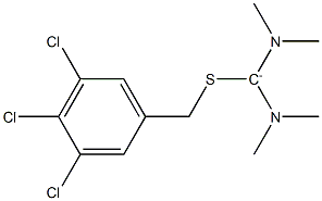 Bis(dimethylamino)[(3,4,5-trichlorophenylmethyl)thio]methylium,,结构式