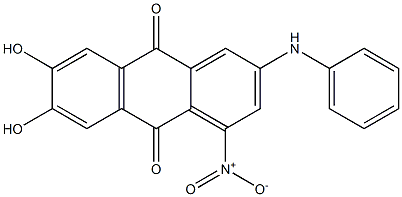 2-Anilino-6,7-dihydroxy-4-nitroanthraquinone Structure