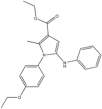 1-[4-Ethoxyphenyl]-2-methyl-5-(phenylamino)-1H-pyrrole-3-carboxylic acid ethyl ester Structure