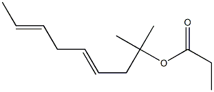Propionic acid 1,1-dimethyl-3,6-octadienyl ester Struktur