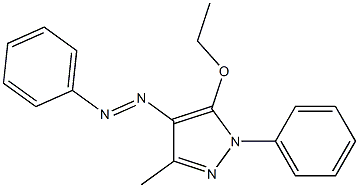 5-Ethoxy-3-methyl-4-(phenylazo)-1-phenyl-1H-pyrazole,,结构式