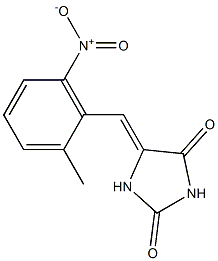 5-[2-Methyl-6-nitrobenzylidene]imidazolidine-2,4-dione Struktur