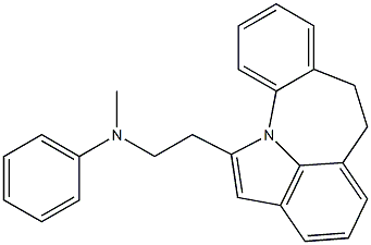 6,7-Dihydro-N-methyl-N-(phenyl)-indolo[1,7-ab][1]benzazepine-1-ethanamine,,结构式