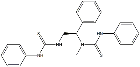 (+)-1-Methyl[1,1'-[(R)-1-phenylethylene]bis(3-phenylthiourea)] 结构式