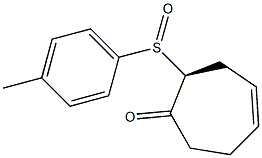 (2S)-2-[(4-メチルフェニル)スルフィニル]シクロヘプタ-4-エン-1-オン 化学構造式