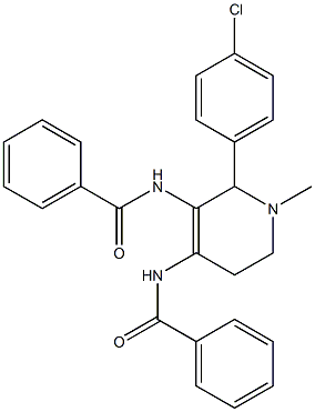 4,5-Bis(benzoylamino)-1-methyl-6-(4-chlorophenyl)-1,2,3,6-tetrahydropyridine Structure