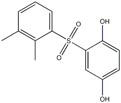 2,5-Dihydroxy-2',3'-dimethyl[sulfonylbisbenzene],,结构式