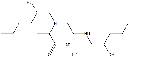 2-[N-(2-Hydroxy-5-hexenyl)-N-[2-(2-hydroxyhexylamino)ethyl]amino]propionic acid lithium salt,,结构式