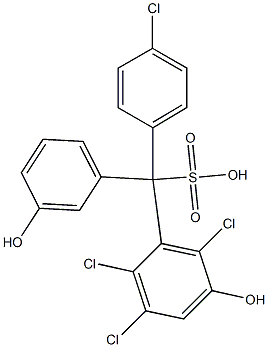 (4-Chlorophenyl)(2,3,6-trichloro-5-hydroxyphenyl)(3-hydroxyphenyl)methanesulfonic acid