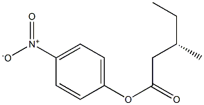 [S,(+)]-3-Methylvaleric acid p-nitrophenyl ester Struktur