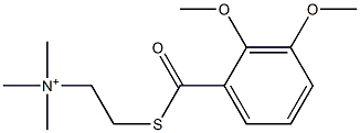 [2-[(2,3-Dimethoxybenzoyl)thio]ethyl]trimethylaminium,,结构式