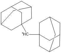 Bis(adamantan-1-yl)methyl radical,,结构式