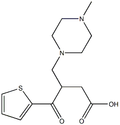 4-オキソ-4-(2-チエニル)-3-[(4-メチル-1-ピペラジニル)メチル]ブタン酸 化学構造式