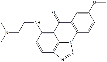 5-[2-Dimethylaminoethylamino]-8-methoxy-6H-[1,2,3]triazolo[4,5,1-de]acridin-6-one,,结构式