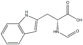 (R)-2-(ホルミルアミノ)-3-(1H-インドール-2-イル)プロピオン酸 化学構造式