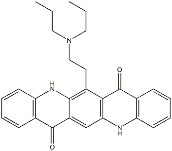 6-[2-(Dipropylamino)ethyl]-5,12-dihydroquino[2,3-b]acridine-7,14-dione,,结构式