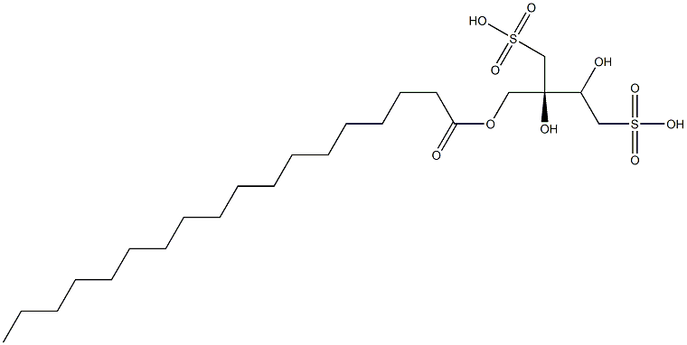 [R,(+)]-1,2,3-プロパントリオール1-ステアラート2,3-ジ(メタンスルホナート) 化学構造式
